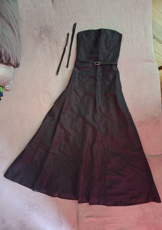 Robe de soirée bustier longue, noire, taille 32 