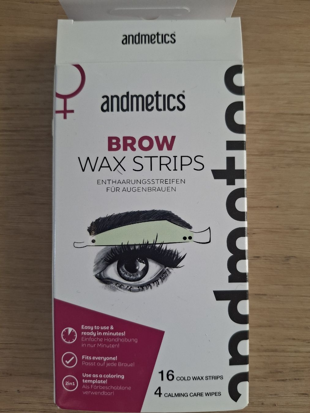 Cura del viso: Andmetics. BROW WAX STRIPS. 16 pièces. – Nuovo e nell'imballaggio originale da La Chaux-de-Fonds venduto da jen_h95m