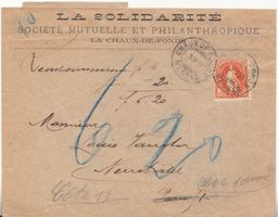 SBK 66D auf Nachnahme-Brief La Chaux de Fonds