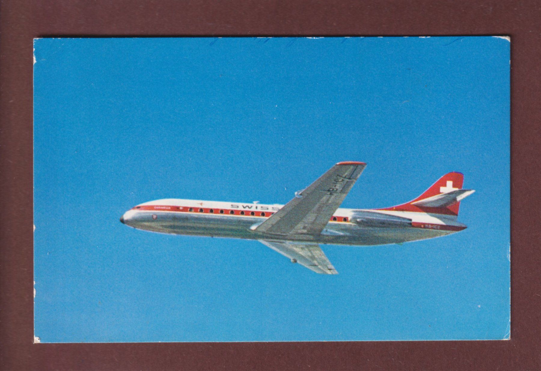 Cartoline postali: SWISSAIR - Caravelle - 1971 – Usato da Pully venduto da nicecards