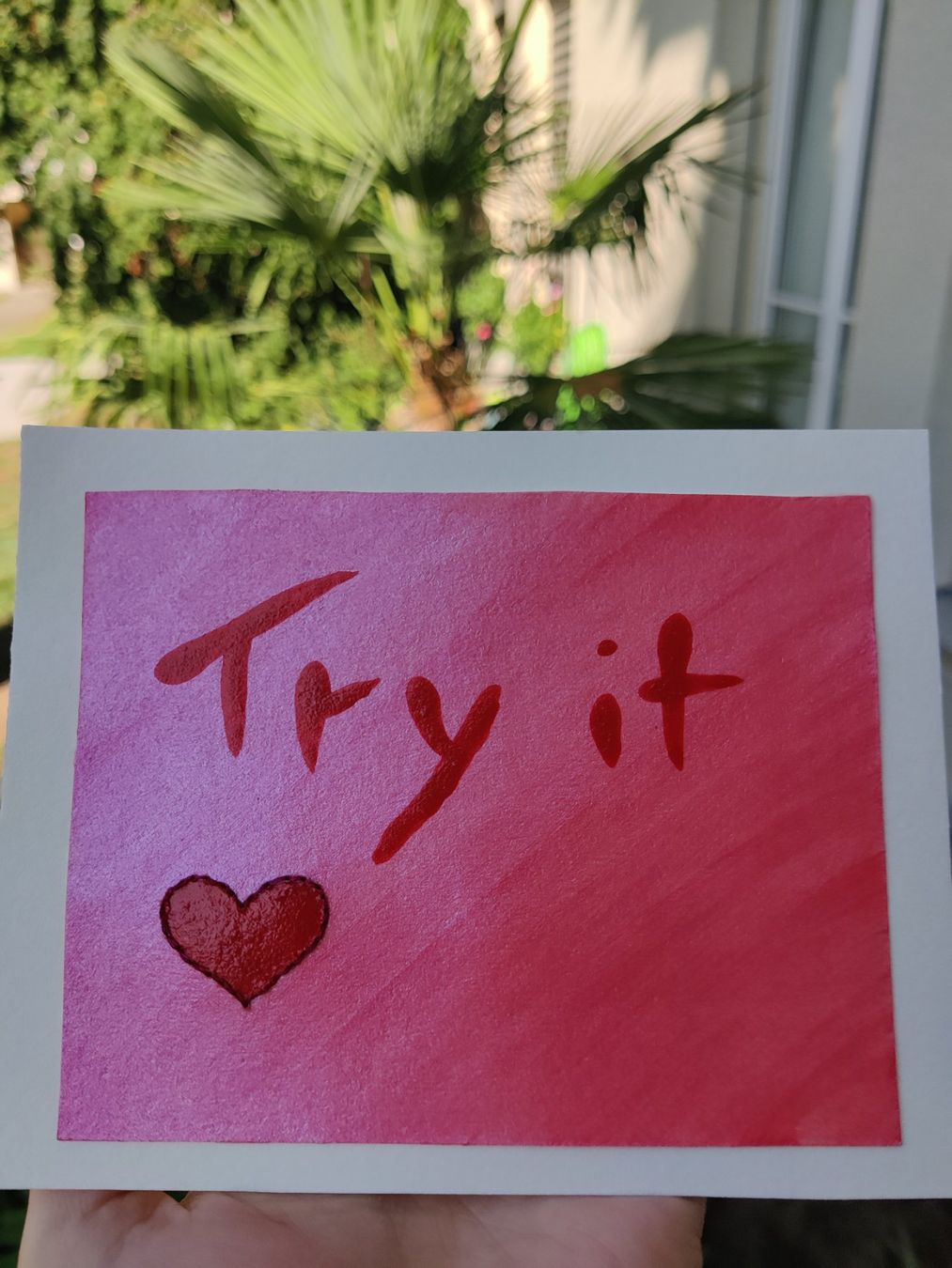 Karten: Try it - Motivationskarte - handgefertigtes Original – Neu und originalverpackt aus Uster von jes_kp95