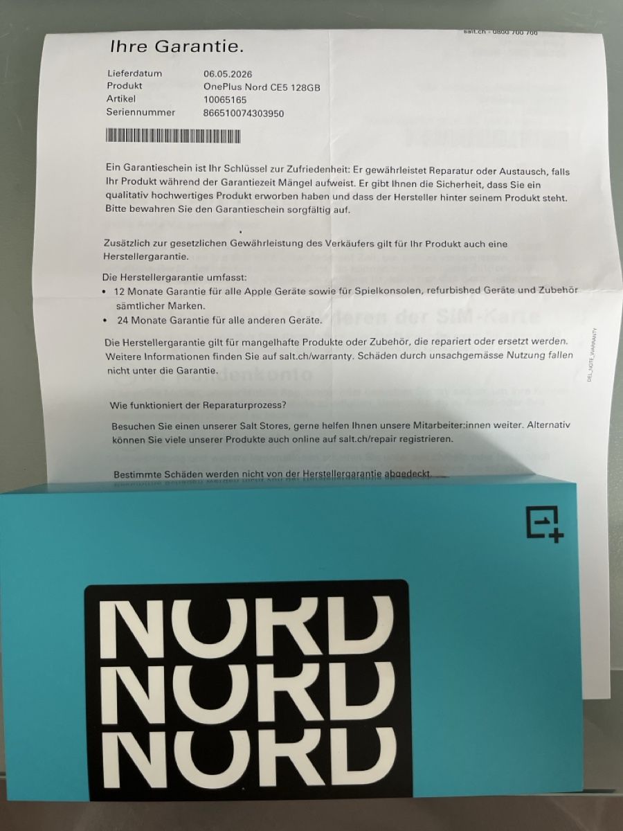 OnePlus Telefoni cellulari / Smartphones: OnePlus Nord CE5 – Nuovo e nell'imballaggio originale da Aarburg venduto da cheyenne011