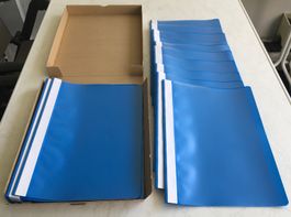 10 Schnellhefter blau IBA neu in Originalschachtel