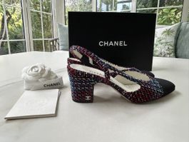Chanel Sling Heels Tweed, Size 39