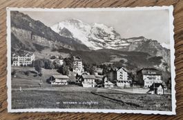 Wengen n. Frankreich, Stempel: Wengen, schöne Ferien 1949