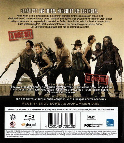 Tutti i DVDs: The Walking Dead - Staffel 3 [Blu-ray] – Nuovo e nell'imballaggio originale da Bitsch venduto da Melando 2