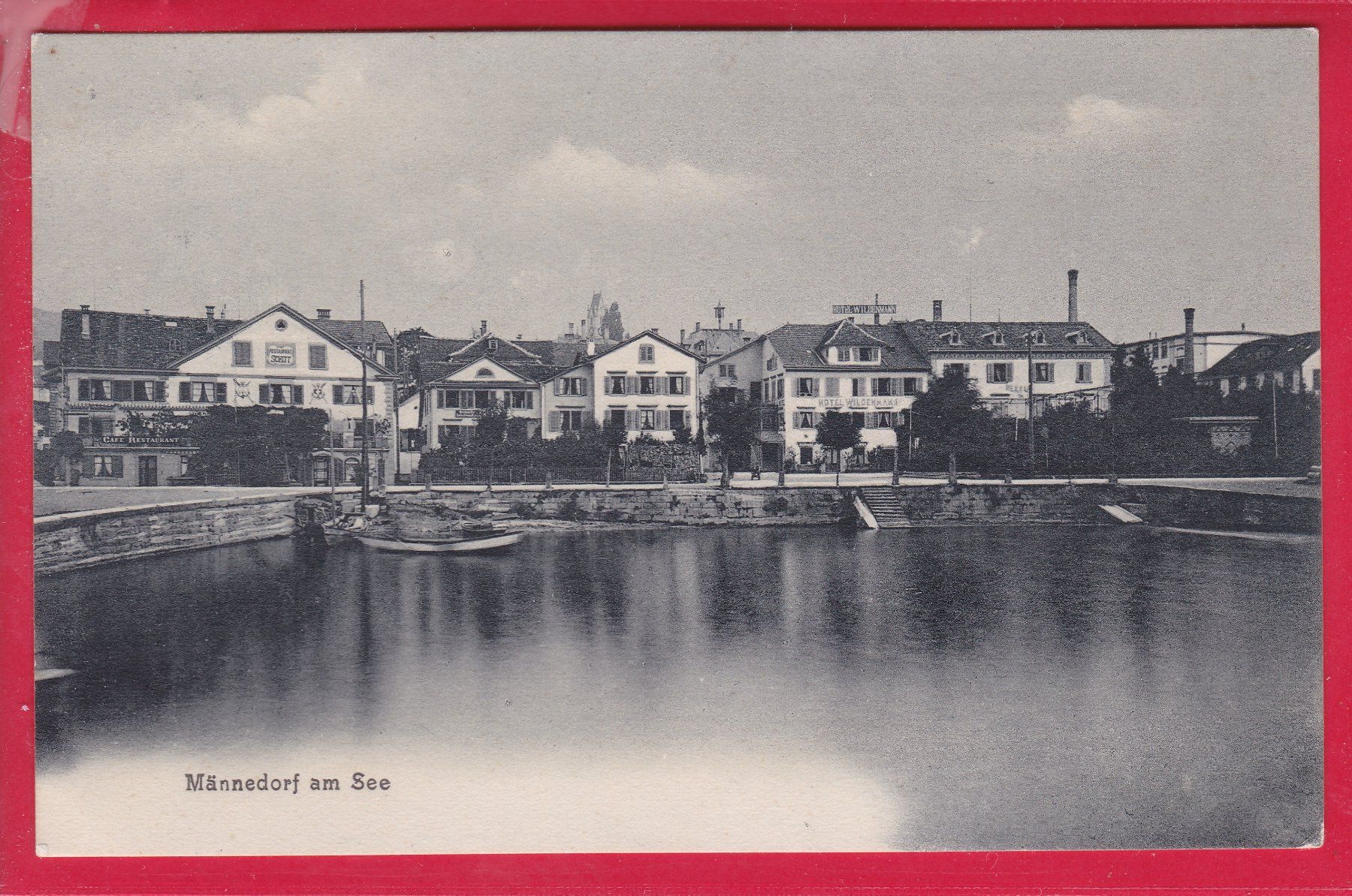 Cartoline postali: MÄNNEDORF AM SEE, 28.8.1918 – Usato da Oberrieden venduto da Gebirgsstelze