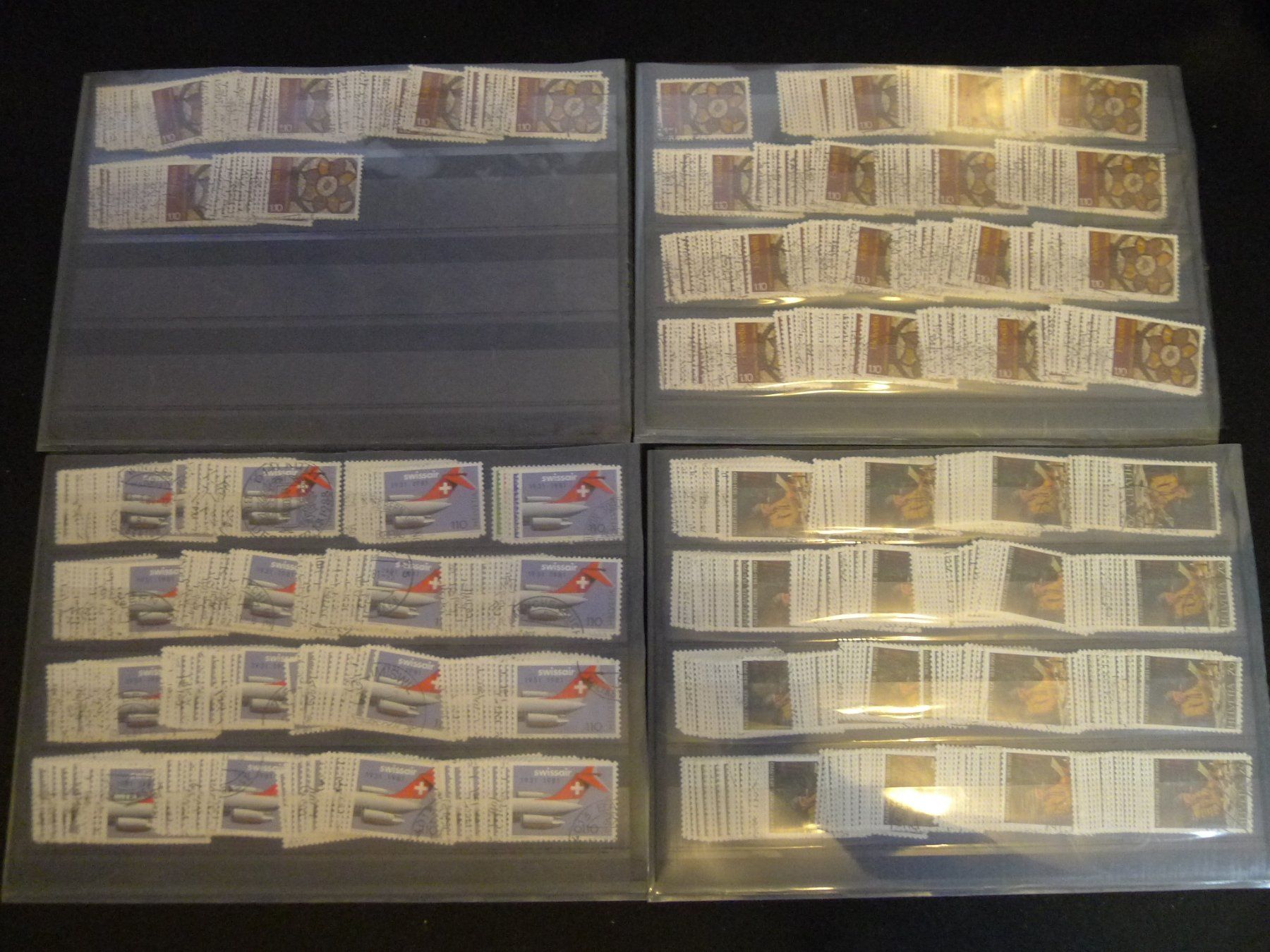 Tutti i francobolli: Schweizer Briefmarken Dubletten auf Steckkarten 1978-1981 – Usato da Dagmersellen venduto da q1w2e3r4 6