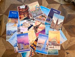 Postkarten Set 27 Stk. Europa Städte neu