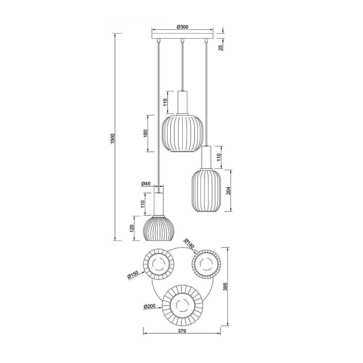 Kronleuchter & Deckenlampen: Pendelleuchte, Metall, Glas, 30 cm Ø – Neu (gemäss Beschreibung) aus Kreuzlingen von Smart-Light 8