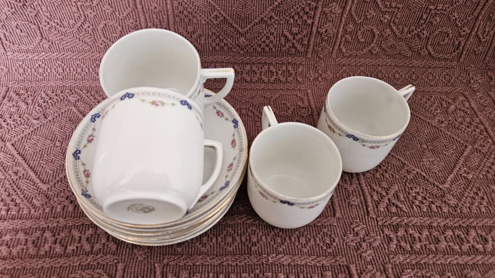 SET TAZZINE PIATTINI da caffè Dersut ceramica Richard Ginori vintage