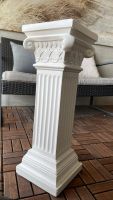 Klassische Pflanzensäule Weiss 58 cm Dekosäule