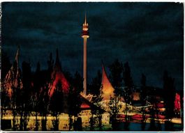 Lausanne Expo 64, tour Spiral de nuit, le port