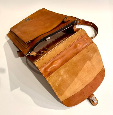 Ledertasche Messenger Bag  70er Jahre Echtleder Vintage