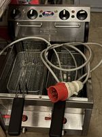 Bürgi Doppel-Fritteuse Edelstahl mit Starkstromanschluss