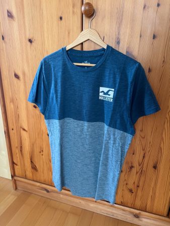 T-Shirt Hollister blau meliert Grösse M, gebraucht