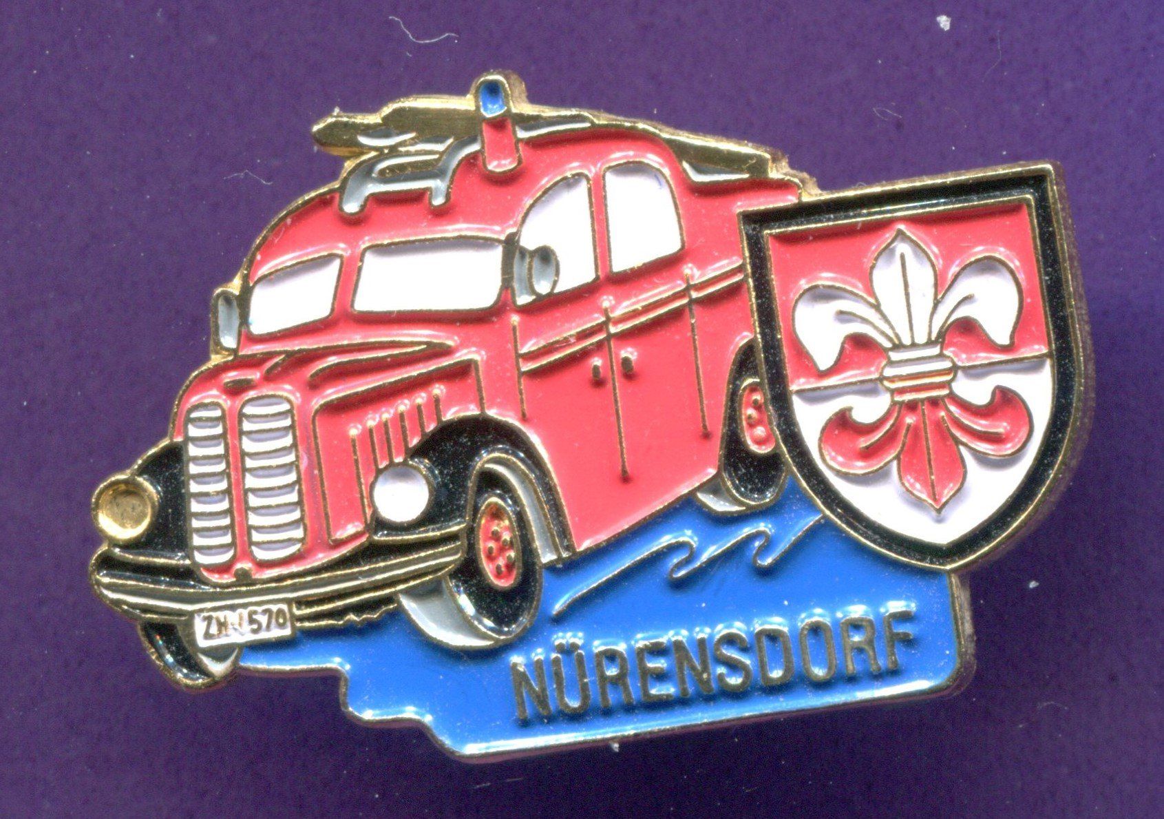 Placchette & Badge: Feuerwehrauto  OLDI  Nürensdorf – Usato da Winterthur venduto da Sammleroase