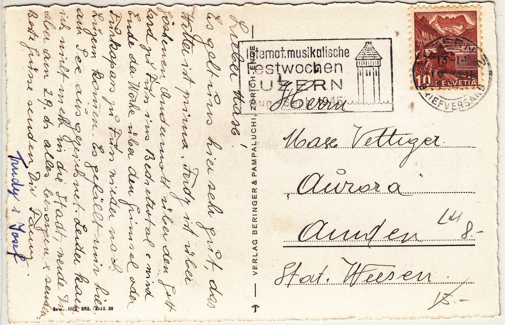 Cartoline postali: AK Luzern Mit Wagenbachbrunnen LU – Usato da Herrliberg venduto da Lfrifda 1