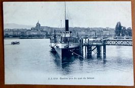 Genève - Bateau vapeur au débarcadère