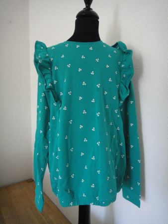 Okaidi Pullover mit Blümchen & Rüschen, Gr. 12 Jahre 152 cm