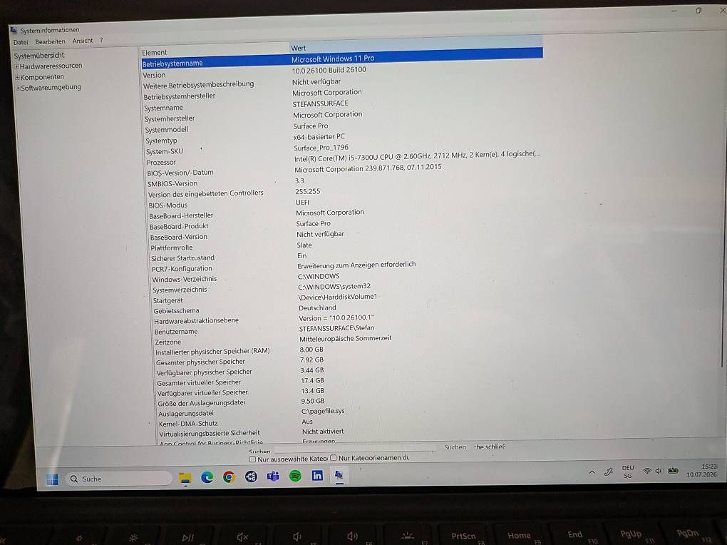 Microsoft Tablet PC: Microsoft Surface Pro 1796 – Gebraucht aus Auslikon von stefanwey 2