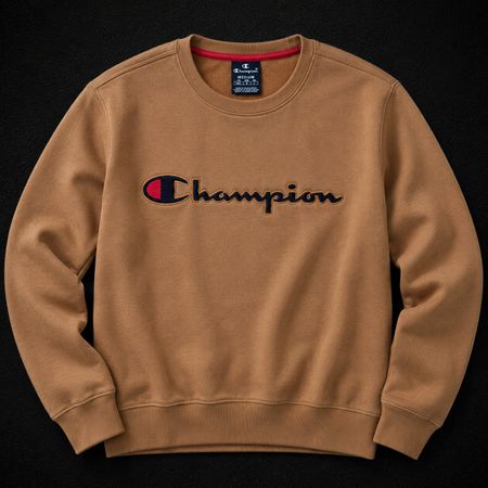 Champion sweatshirt logo brodé camel taille M