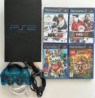 Sony Playstation 2 PS2 Black FAT Noir 4 Games
