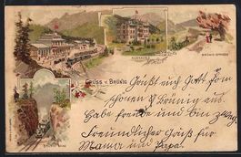 Litho Brünig, Bahnhof, Brünig-Bahn, Ku