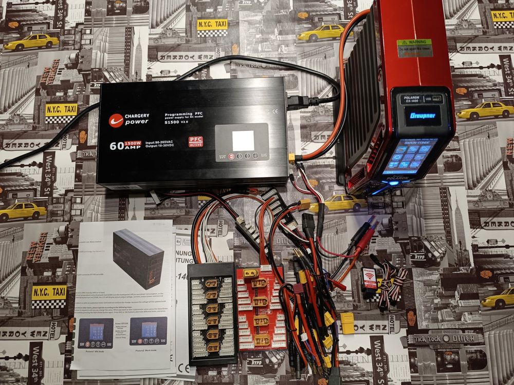 RC Ladegerät Graupner Polaron EX1400 mit 1500W 60A Netzteil (Gebraucht ...
