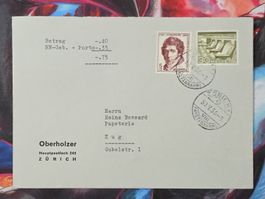 CL33 Enveloppe + Timbre Suisse 1956