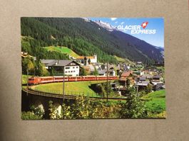 AK Bahn Glacier Express bei Disentis Graubünden
