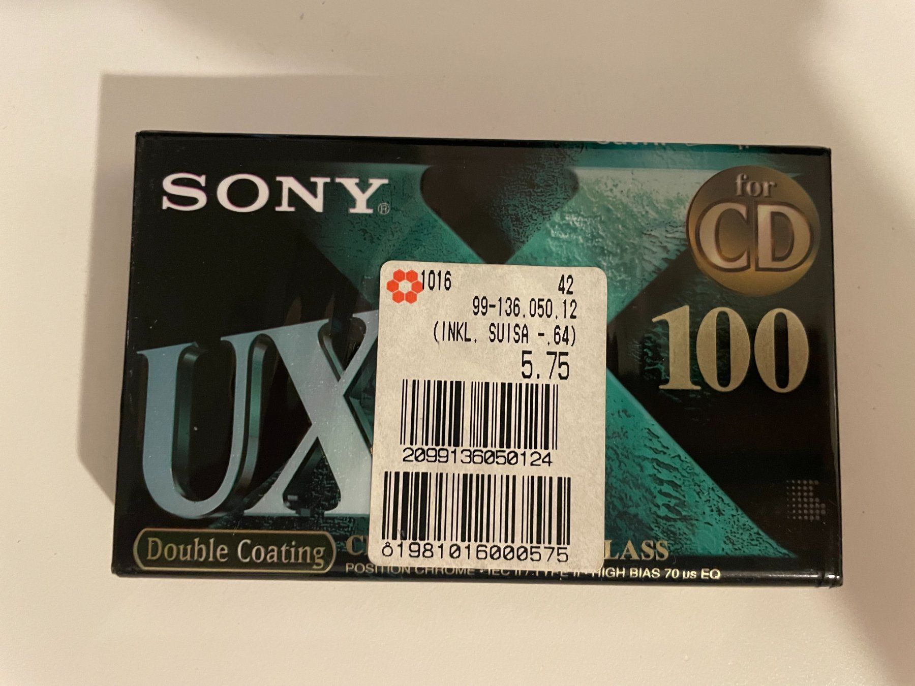 Musicassette: Cassette audio vierges Sony UX-S Chrome Super Class 100 – Nuovo e nell'imballaggio originale da Petit Lancy venduto da gil_hr6v