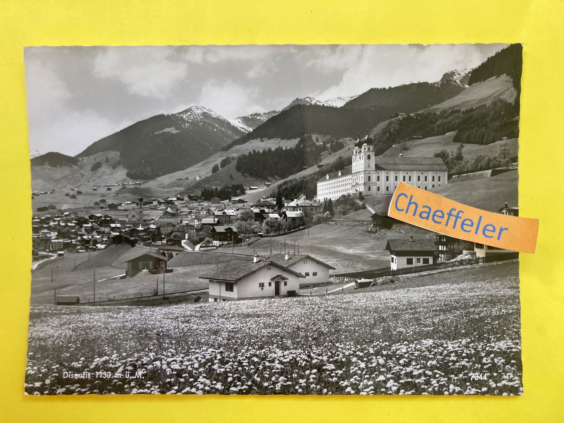 Cartoline postali: Disentis – Usato da Zürich venduto da Chaeffeler