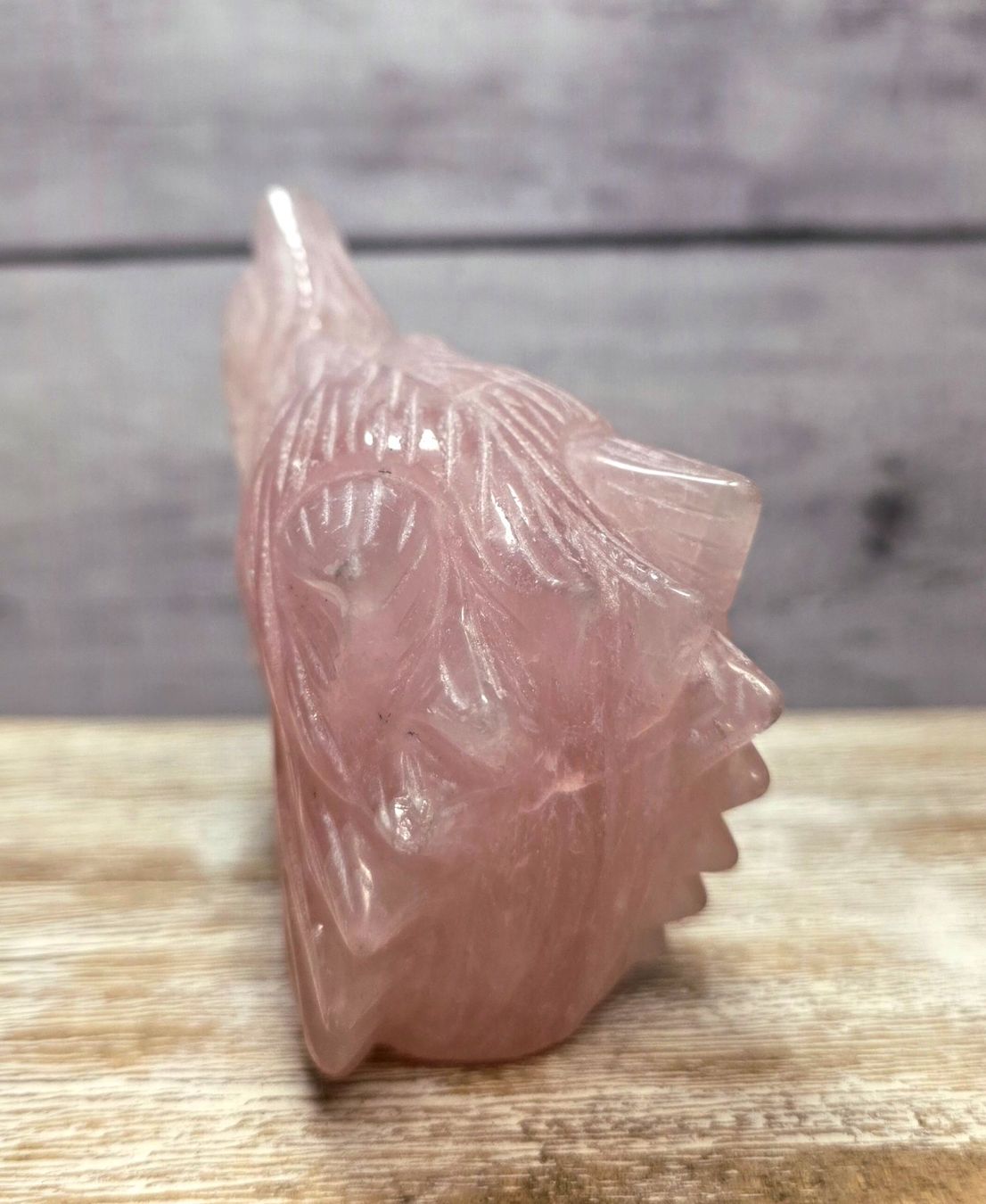 Mineralien & Heilsteine: Top Rosenquarz Wolf 468g – Neu und originalverpackt aus Matzingen von Shay_Crystalz 3