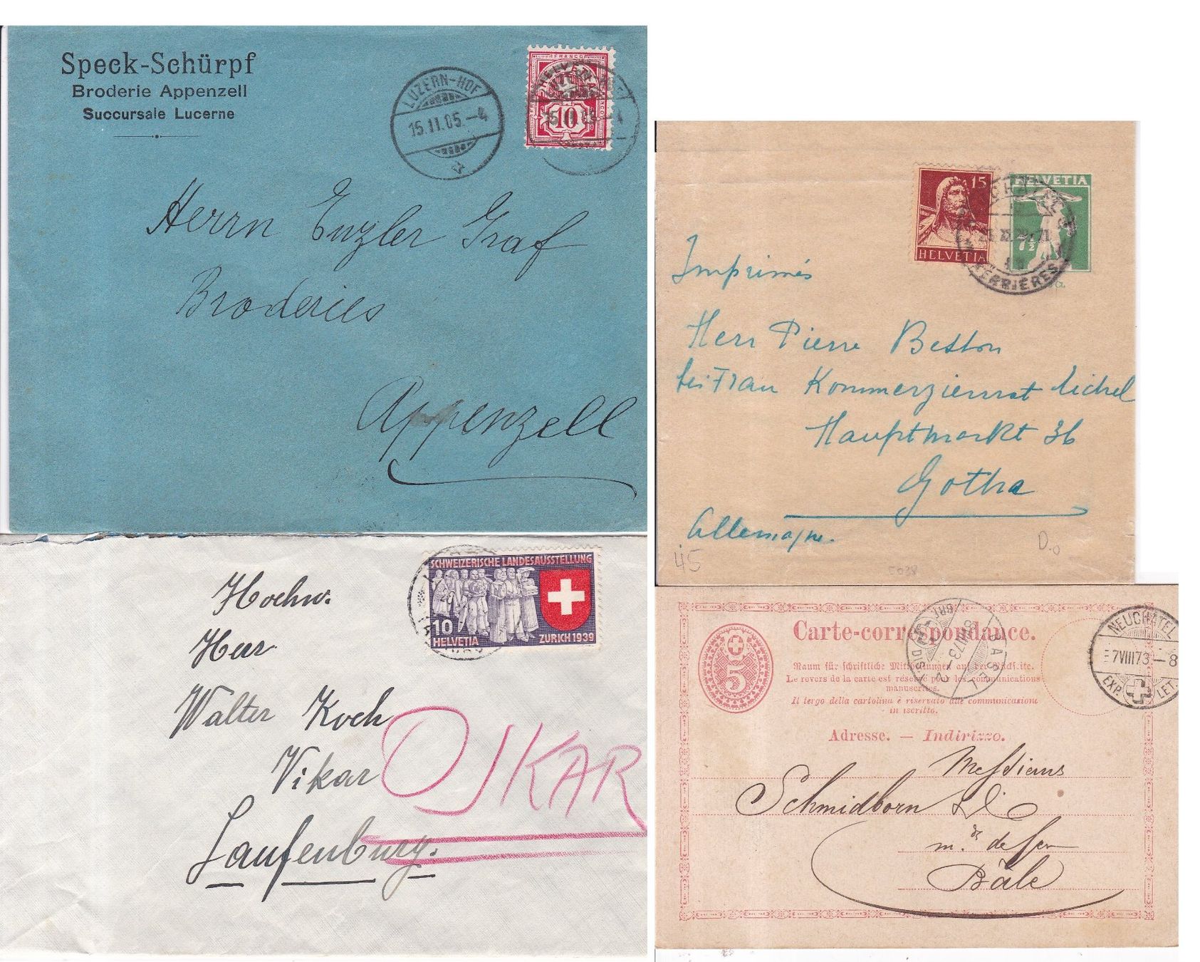 Tutti i francobolli: 40 Stk. Alte CH Briefe, Postkarten, Belege – Usato da Münchwilen AG venduto da Nesar 8