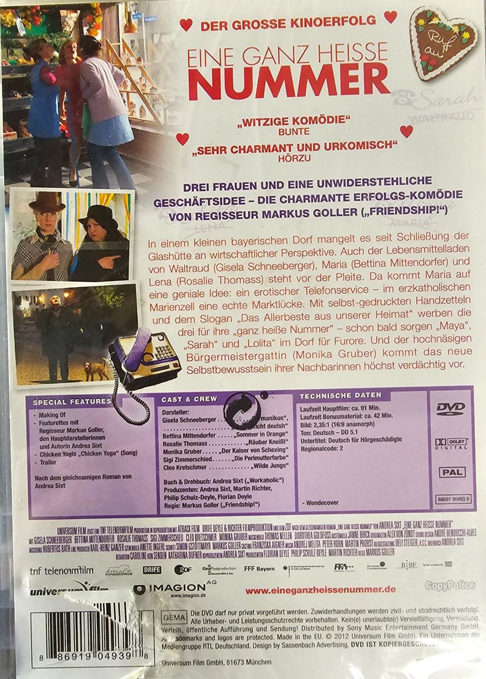 Tutti i DVDs: Eine ganz heisse Nummer – Nuovo e nell'imballaggio originale da Wahlen b. Laufen venduto da Cg10 1