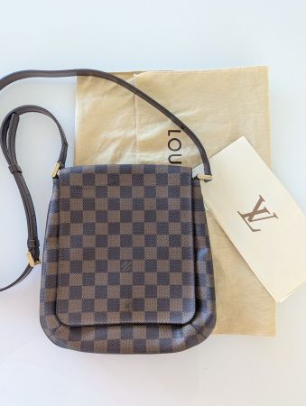 Louis Vuitton Damier Ebene Musette Salsa mit Quittung