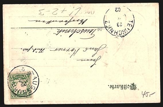 Cartoline postali: Augsburg, Briefträger mit Brief klingel – Usato da Berlin venduto da bartko-reher 1