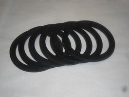 6 Stk. Gummi - Flachdichtungen 130x100x5
