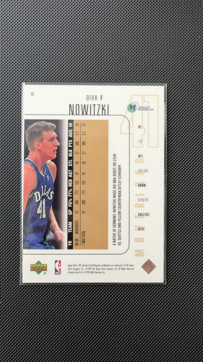 Nba Sammelbilder & Trading cards: NBA Dirk Nowitzki 1999 Upper Deck SP Karte – Gebraucht aus Affoltern am Albis von mr_choppa 1