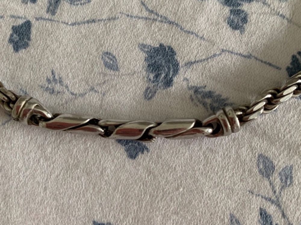 Collier Chaîne Argent Massif 925 – Maille Art Nouveau, Style Agatha