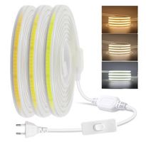 COB LED Streifen 220V Band warmweiss 1m mit Schalter