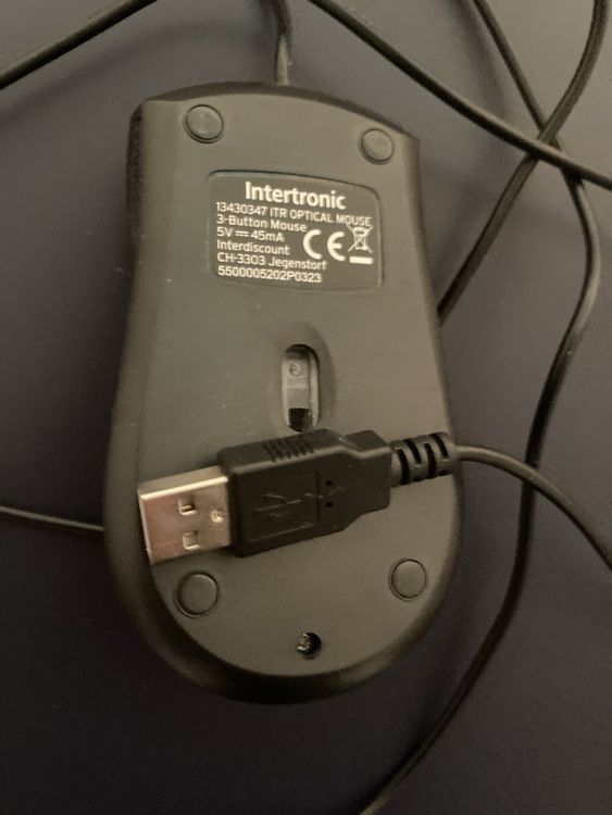 Intertronic ITR Optical Mouse, Top Zustand! Schwarz. (Neu (gemäss ...