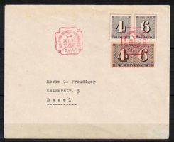 1943 Zürich Blockausschnitte W12-W13-W15 auf FDC, Kat.500.-
