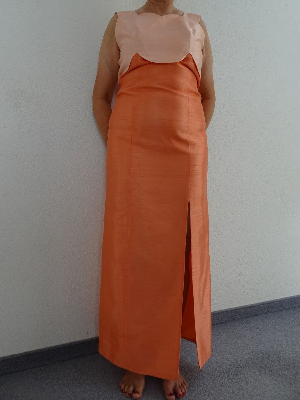 Vestiti: Lachsfarbenes Abendkleid – Usato da Walchwil venduto da pri_6qsl 1