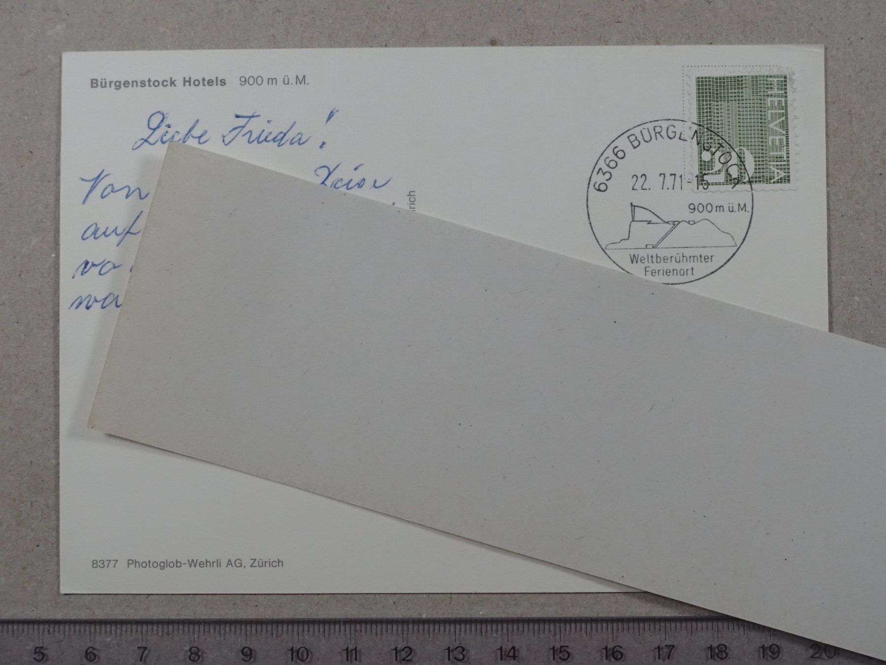 Ansichtskarten: Bürgenstock, 1971 – Gebraucht aus Lenzburg von fh1 1