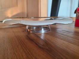 Glas Platte Tortenplatte Gold verziert - George Briard