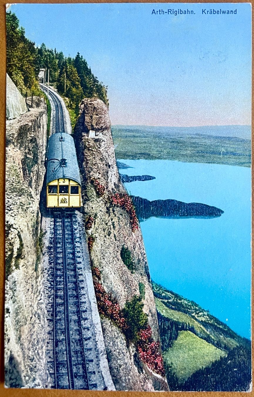 Cartoline postali: Arth - Rigibahn - Kräbelwand 1929 – Usato da Lutry venduto da Ediego
