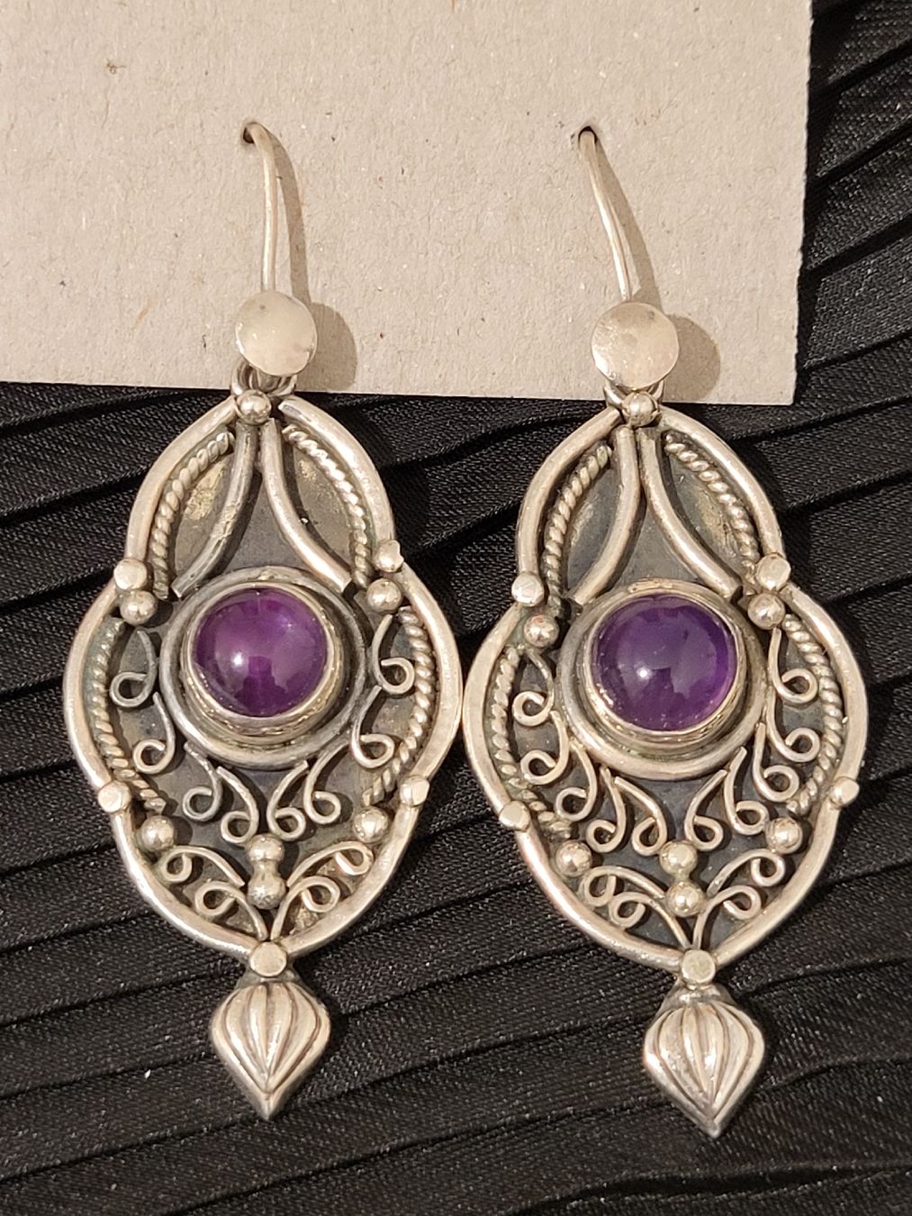Orecchini pendenti & Orecchini a lobo: Silberohrringe 925 mit lila Stein, Schmuck – Usato da Allschwil venduto da Uhrenbinz 1