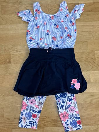 Neues Sommer Set Röckli, Leggings, T-Shirt Mädchen 116